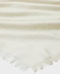 Żakardowy szal z monogramem