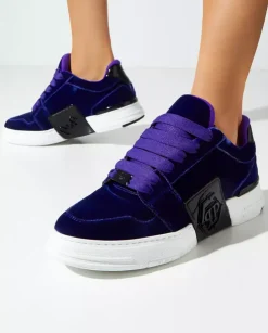Aksamitne sneakersy Lo-Top