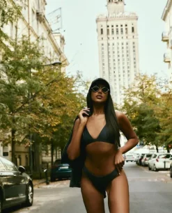 Antracytowy komplet bikini SAMOA