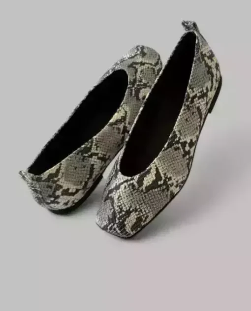Baleriny w wężowy wzór Python