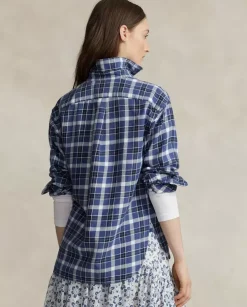 Bawełniana koszula w kratę Relaxed Fit