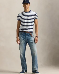 Bawełniana koszulka w paski Classic Fit