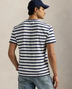 Bawełniana koszulka w paski Classic Fit