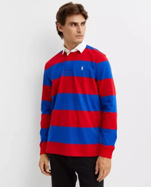 Bawełniana koszulka w paski Rugby Classic Fit