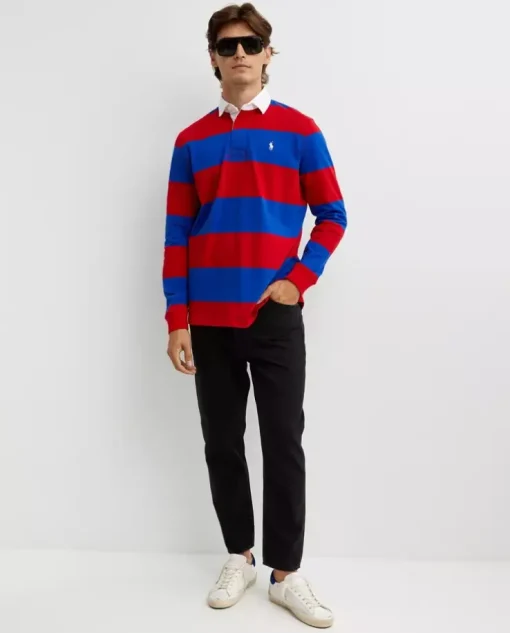 Bawełniana koszulka w paski Rugby Classic Fit