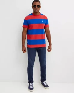 Bawełniana koszulka w paski Classic Fit