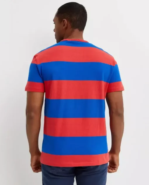 Bawełniana koszulka w paski Classic Fit