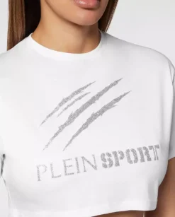 Bawełniany krótki top z logo