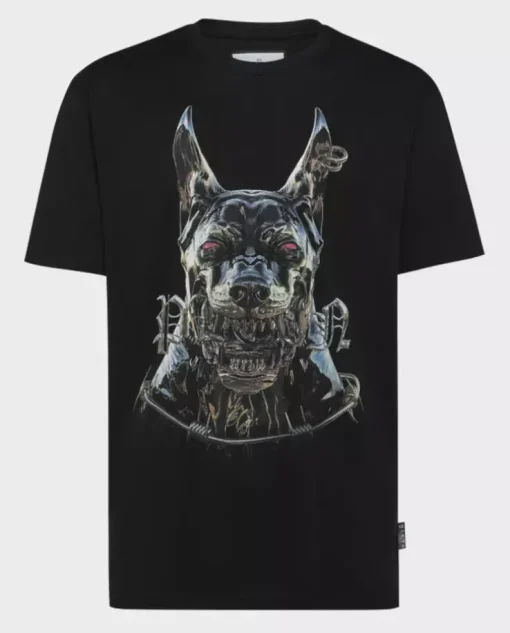 Bawełniany t-shirt z aplikacją Dog
