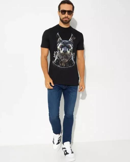 Bawełniany t-shirt z aplikacją Dog