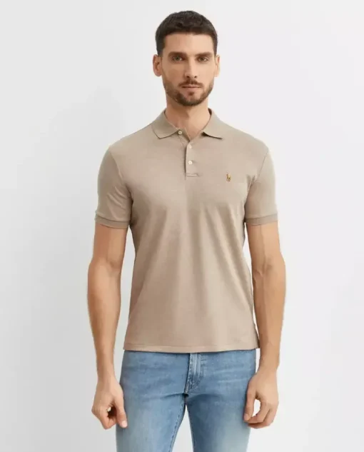 Beżowa koszulka Classic Fit