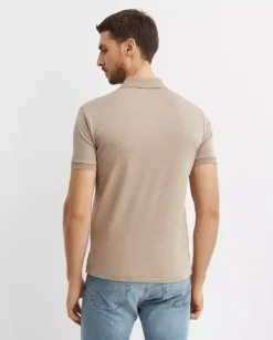 Beżowa koszulka Classic Fit