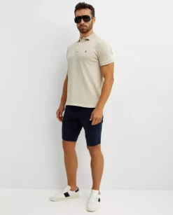 Beżowa koszulka polo Custom Slim Fit