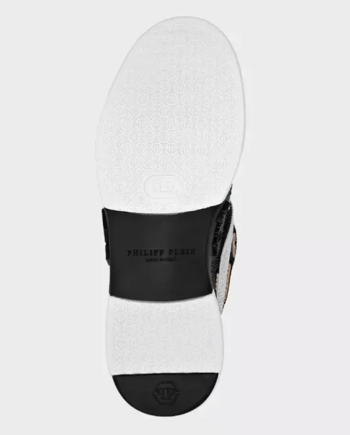 Beżowe sneakersy Lo-Top ozdobione kryształkami