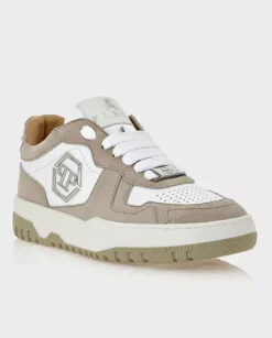 Beżowo-białe sneakersy Lo-Top z logo