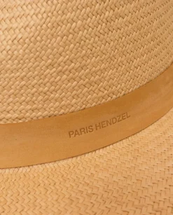 Beżowy kapelusz Panama Fedora