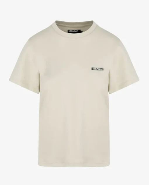 Beżowy t-shirt z logo Horizon