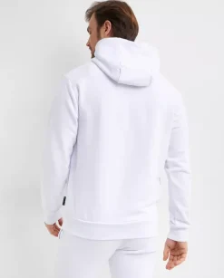 Biała bluza z kapturem Hexagon