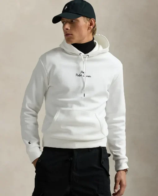 Biała bluza z kapturem z logo