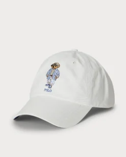 Biała czapka z daszkiem Polo Bear