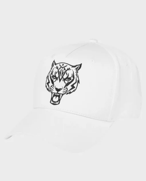 Biała czapka z daszkiem Tiger