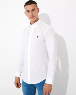 Biała koszula Slim Fit z logo