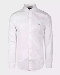 Biała koszula Slim Fit z logo