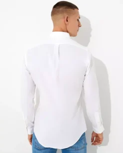 Biała koszula Slim Fit z logo