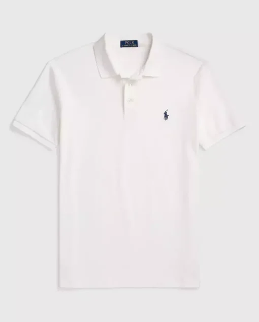 Biała koszulka polo Custom Slim Fit
