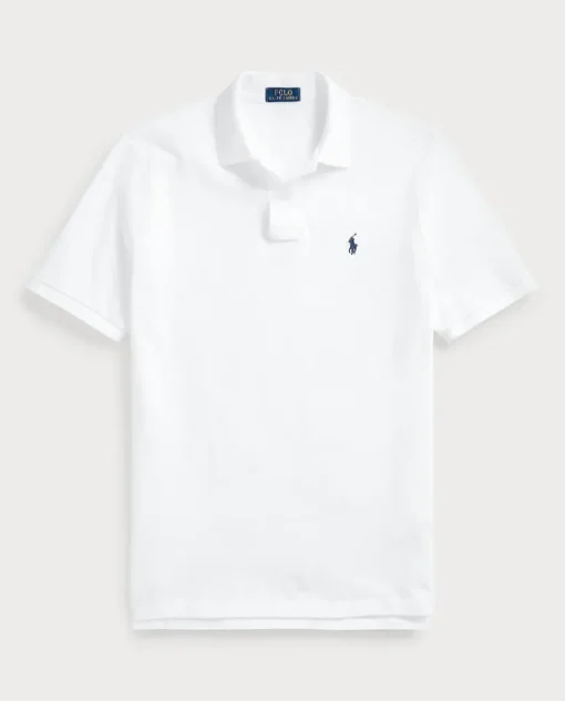 Biała koszulka polo z logo Classic Fit