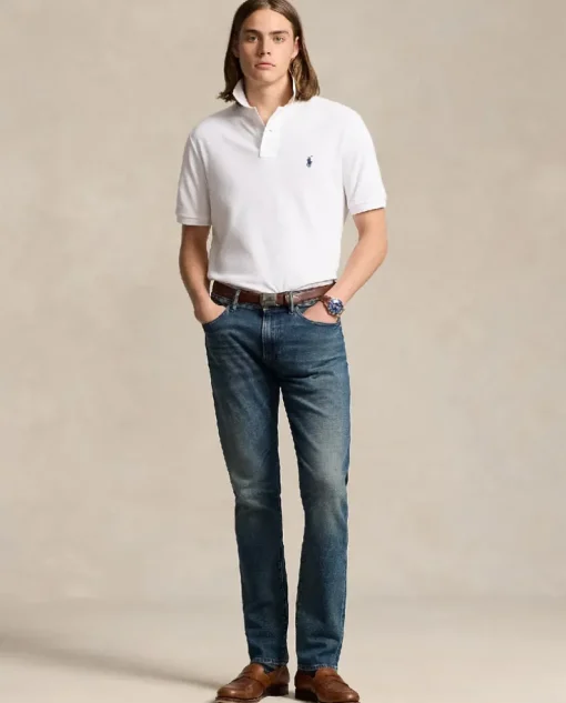 Biała koszulka polo z logo Classic Fit