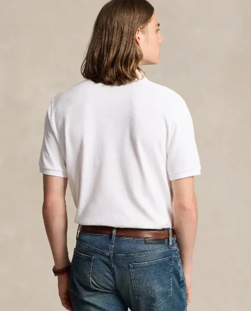 Biała koszulka polo z logo Classic Fit