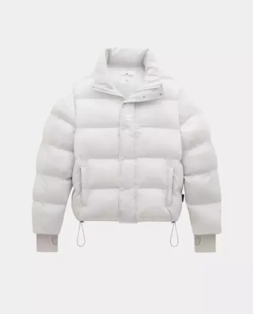 Biała kurtka Nylon Puffer