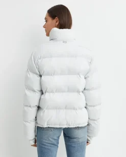 Biała kurtka Nylon Puffer