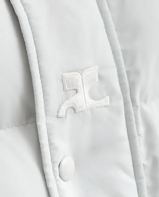 Biała kurtka Nylon Puffer