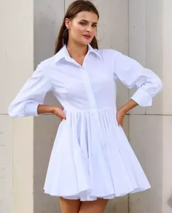 Biała mini sukienka z bawełny Celinea