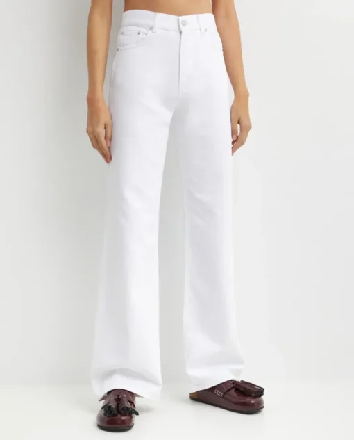 Białe jeansy Korea Relaxed Fit
