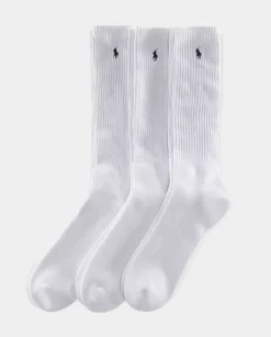 Białe skarpetki z logo 3-pack