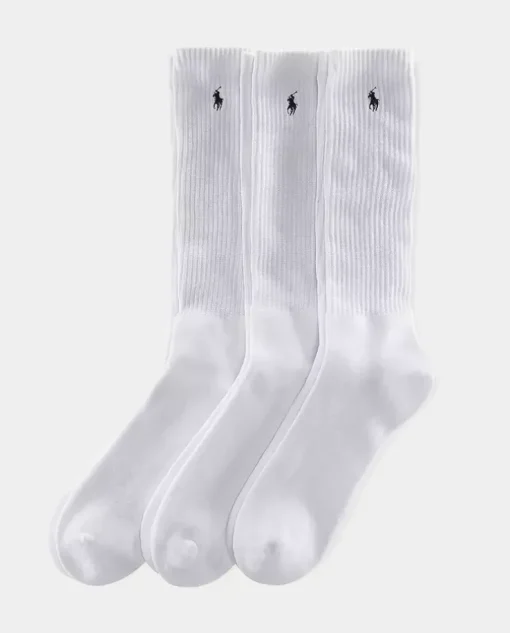 Białe skarpetki z logo 3-pack