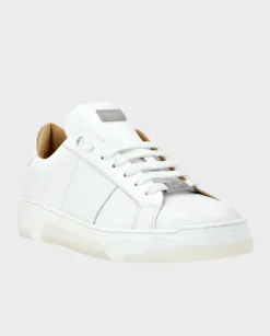 Białe skórzane sneakersy