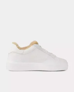 Białe sneakersy z ociepleniem