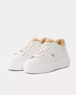 Białe sneakersy z ociepleniem