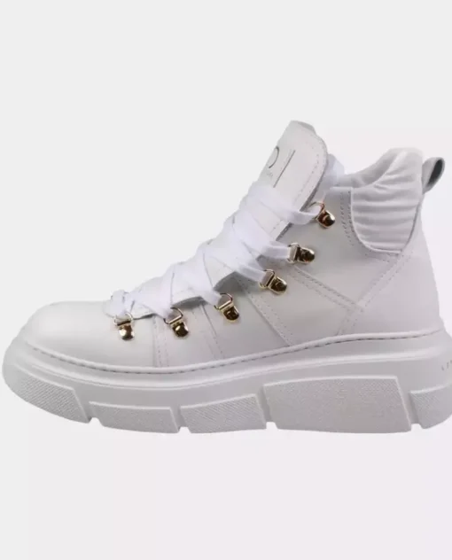 Białe sneakersy za kostkę