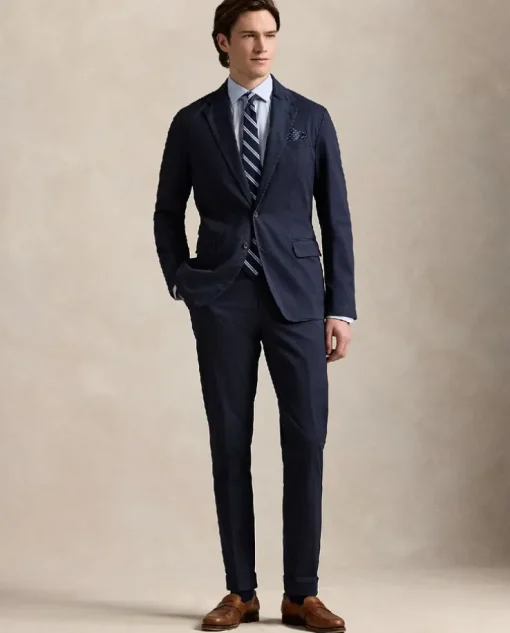 Biało-niebieska koszula w paski Slim Fit