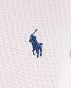 Biało-różowa koszula w paski Slim Fit