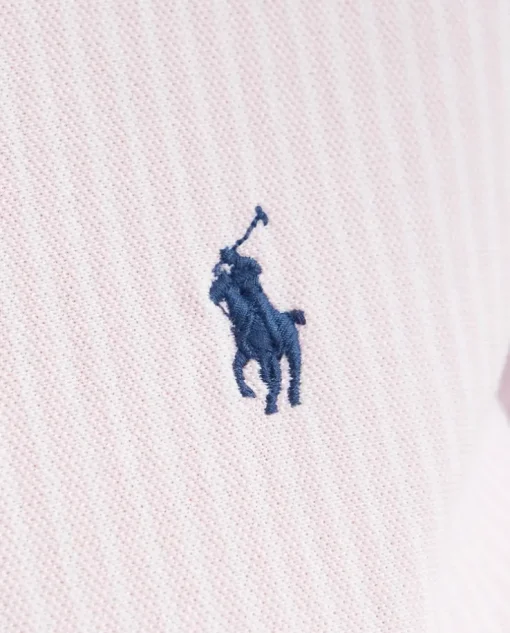 Biało-różowa koszula w paski Slim Fit
