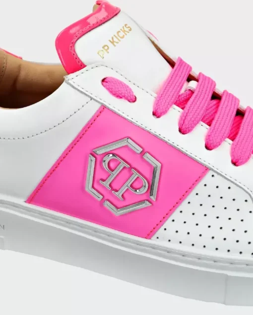Biało-różowe sneakersy Lo-Top PP Kicks