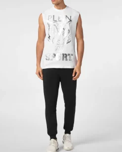 Biały tank top Carbon Tiger