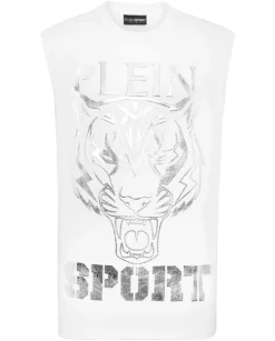 Biały tank top Carbon Tiger