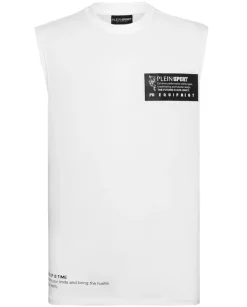 Biały tank top z printem